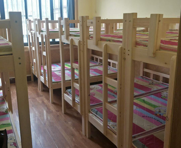 雙層兒童實木床